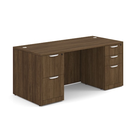 Officesource 29.50'' H, Modern Walnut, 66.00'' W X DBLFDOS102MW